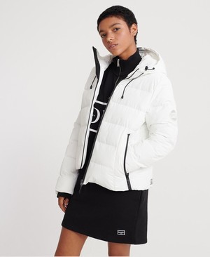 Superdry Spirit Puffer Icon Női Kabát Fehér | BEJZV7401